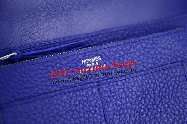 Hermes Compact Passport Holder Original Leather Wallet Royal Hermes Compact Passport Holder Original Leather Wallet Royal