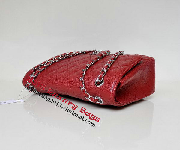 Chanel Jumbo Quilted Classic Flap Bag Burgundy Cannage Patterns A58600 Silver Chanel Jumbo Quilted Classic Flap Bag Burgundy Cannage Patterns A58600 Silver