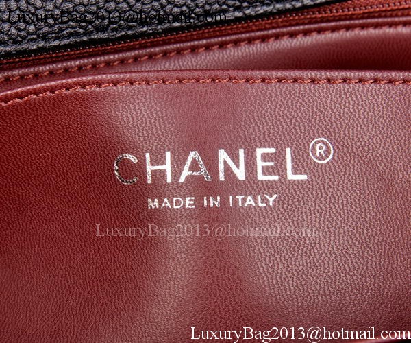 Chanel Jumbo Flap Bag Black Cannage Pattern A28600 Silver Chanel Jumbo Flap Bag Black Cannage Pattern A28600 Silver