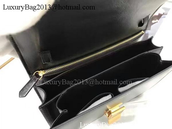 Celine Classic Box Flap Bag Smooth Leather C20447 Black Celine Classic Box Flap Bag Smooth Leather C20447 Black