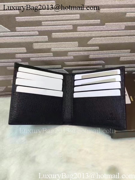 Gucci Calfskin Leather Bi-fold Wallet 308726 Black Gucci Calfskin Leather Bi-fold Wallet 308726 Black
