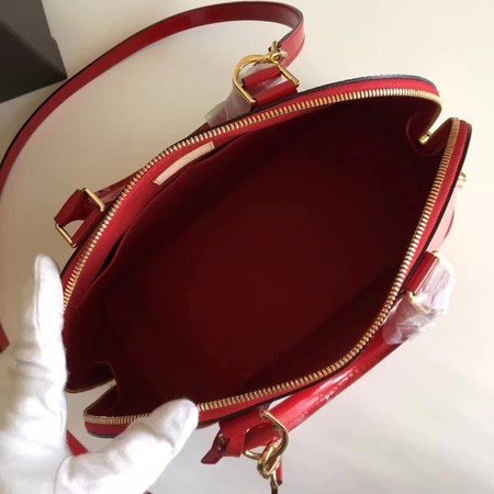Louis Vuitton Monogram Vernis Alma PM M91611 Red Louis Vuitton Monogram Vernis Alma PM M91611 Red