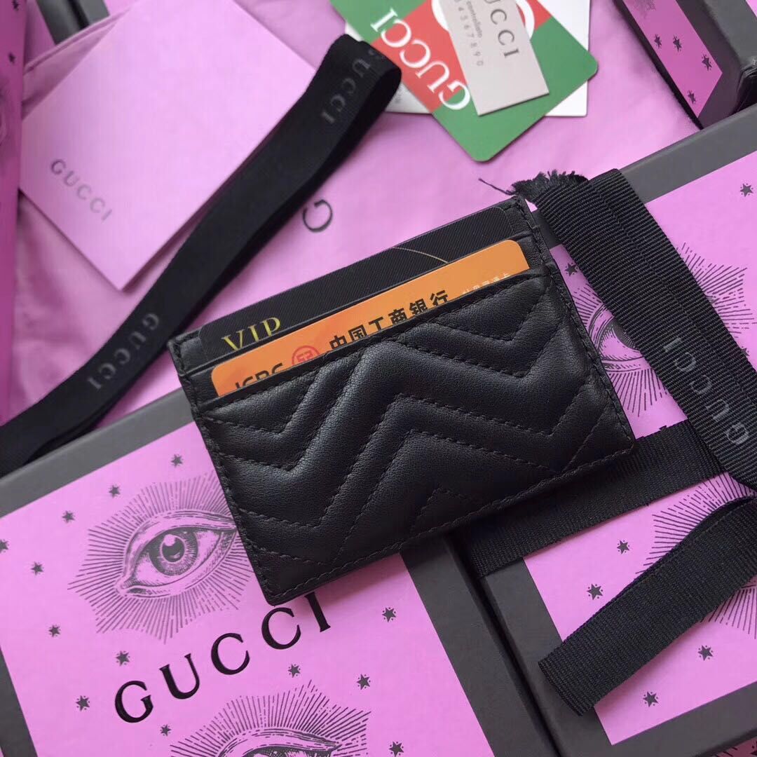 Gucci Leather Card Case 499360 Black Gucci Leather Card Case 499360 Black