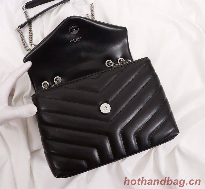 Yves Saint Laurent Calfskin Leather Tote Bag 464678 Black Yves Saint Laurent Calfskin Leather Tote Bag 464678 Black
