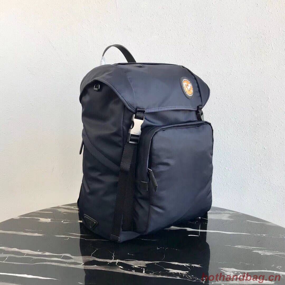 Prada Re-Nylon backpack 2VZ135 black&orange Prada Re-Nylon backpack 2VZ135 black&orange