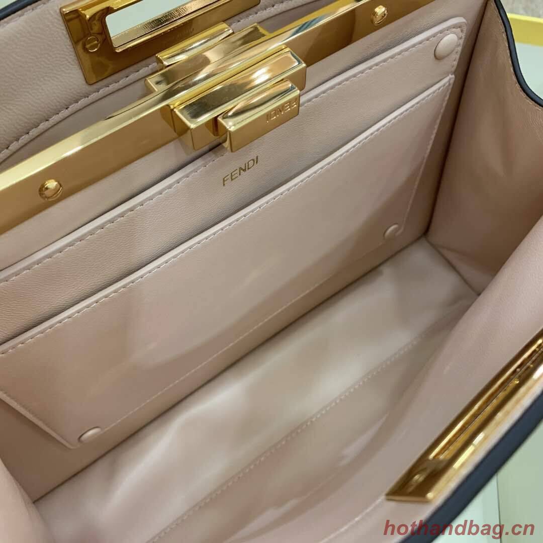 Fendi PEEKABOO ISEEU EAST-WEST WHITE leather bag 8BN323 Fendi PEEKABOO ISEEU EAST-WEST WHITE leather bag 8BN323