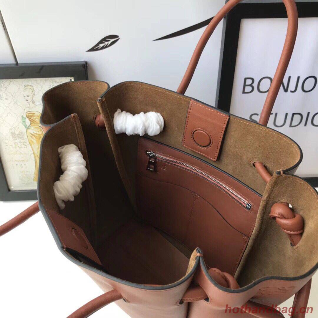 Loewe tote Bags Original Leather 10189 brown Loewe tote Bags Original Leather 10189 brown
