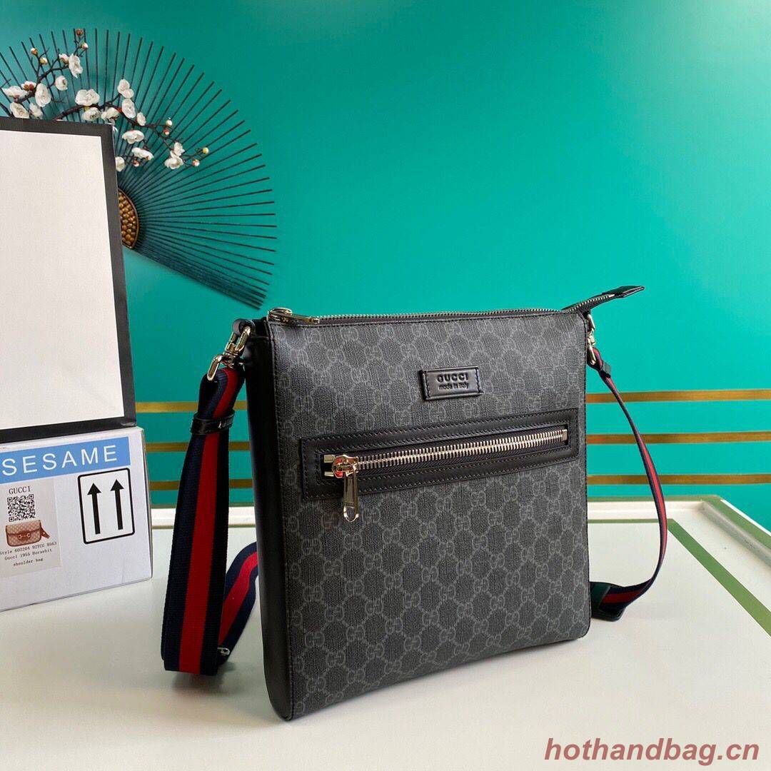 Gucci Canvas Messenger Bag 474137 black Gucci Canvas Messenger Bag 474137 black