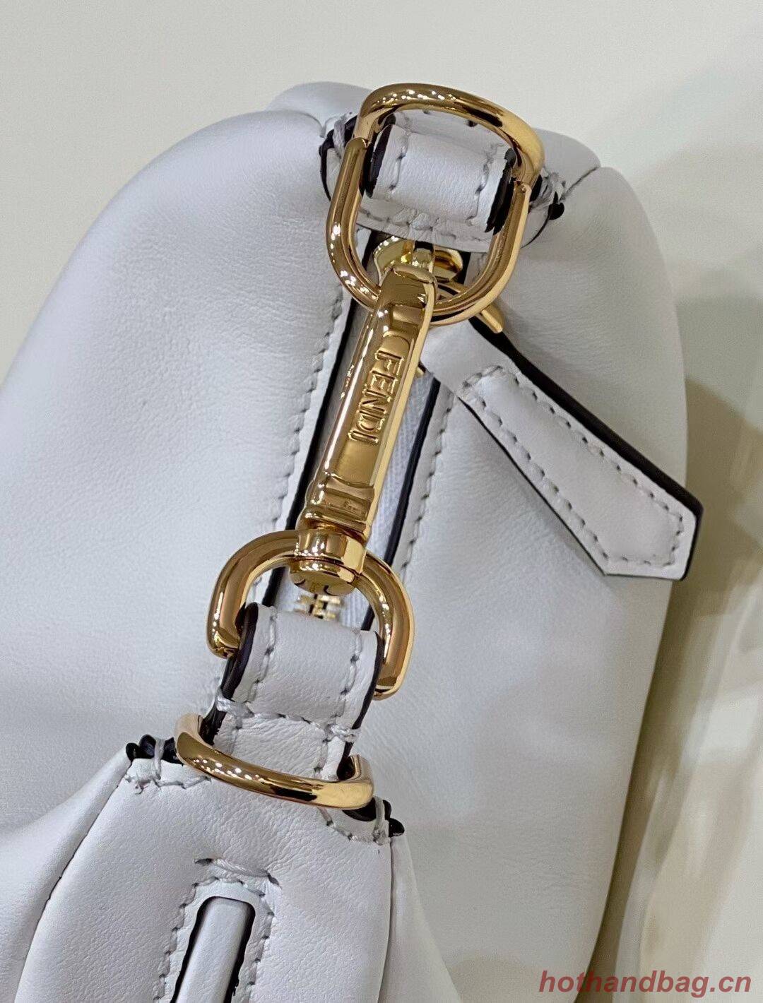 Fendi Nano Fendigraphy White leather charm 7AS089A Fendi Nano Fendigraphy White leather charm 7AS089A