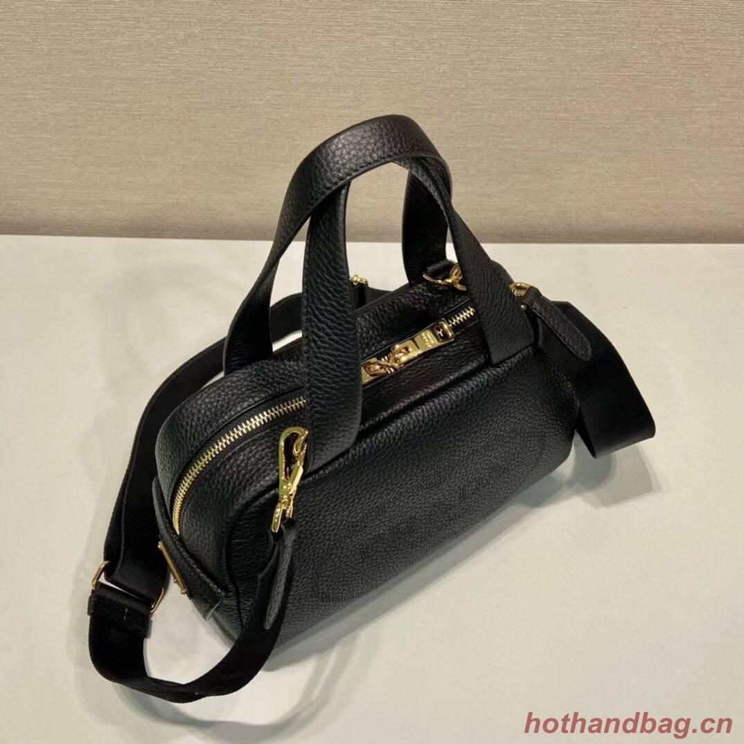 Prada leather tote bag 1DH770 black Prada leather tote bag 1DH770 black