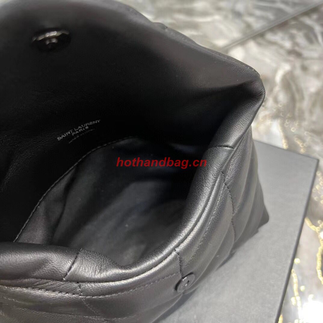 SAINT LAUREN PUFFER SMALL POUCH IN QUILTED LAMBSKIN 6508801 black SAINT LAUREN PUFFER SMALL POUCH IN QUILTED LAMBSKIN 6508801 black