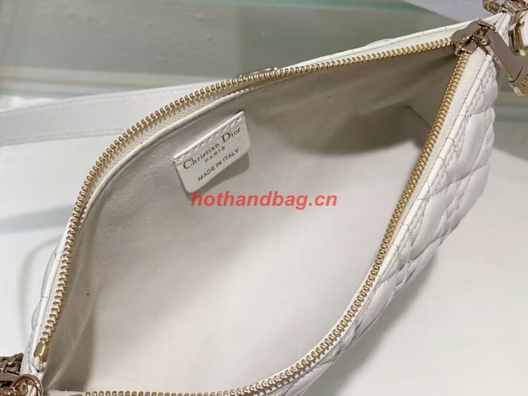 SMALL DIOR CD LOUNGE BAG Latte Supple Macrocannage Lambskin M2252ONG SMALL DIOR CD LOUNGE BAG Latte Supple Macrocannage Lambskin M2252ONG
