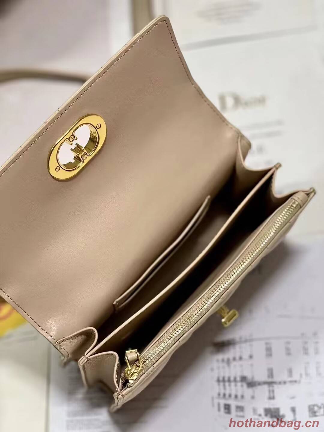 Dior MISS CARO MINI BAG Macrocannage Lambskin S5169UD Sand-Colored Dior MISS CARO MINI BAG Macrocannage Lambskin S5169UD Sand-Colored