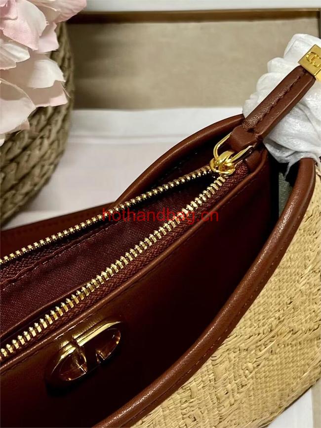 Dior 30 MONTAIGNE HOBO AVENUE MINI BAG Natural Cannage Raffia S2187UCNX Dior 30 MONTAIGNE HOBO AVENUE MINI BAG Natural Cannage Raffia S2187UCNX