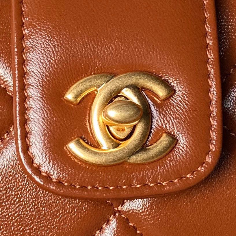 CHANEL 24A TOP HANDLE BAG AS4959 Brown CHANEL 24A TOP HANDLE BAG AS4959 Brown