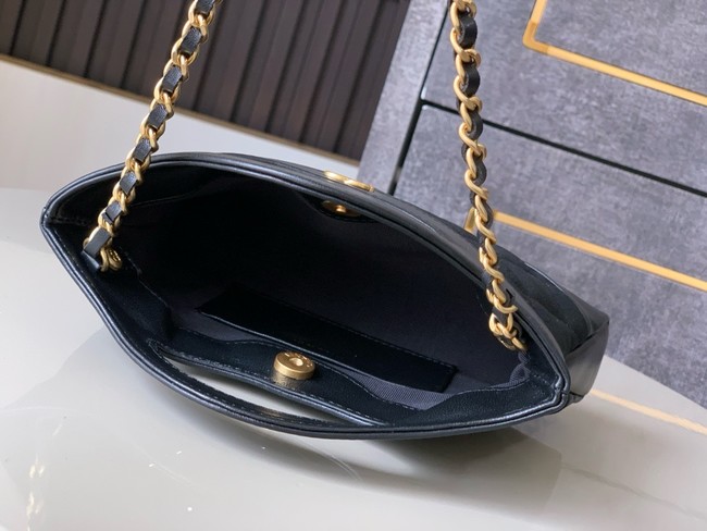 Chanel SUEDE mini 31 bag AP3656 black