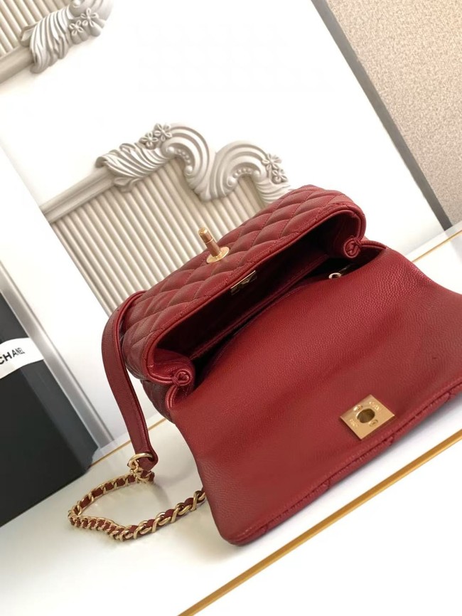 Chanel MINI FLAP BAG WITH TOP HANDLE AS2215-12