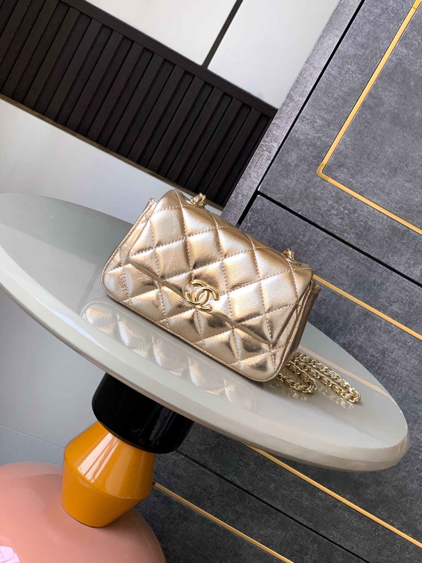 Chanel CLASSIC Original Lambskin 11.12 HANDBAG AS6563 gold