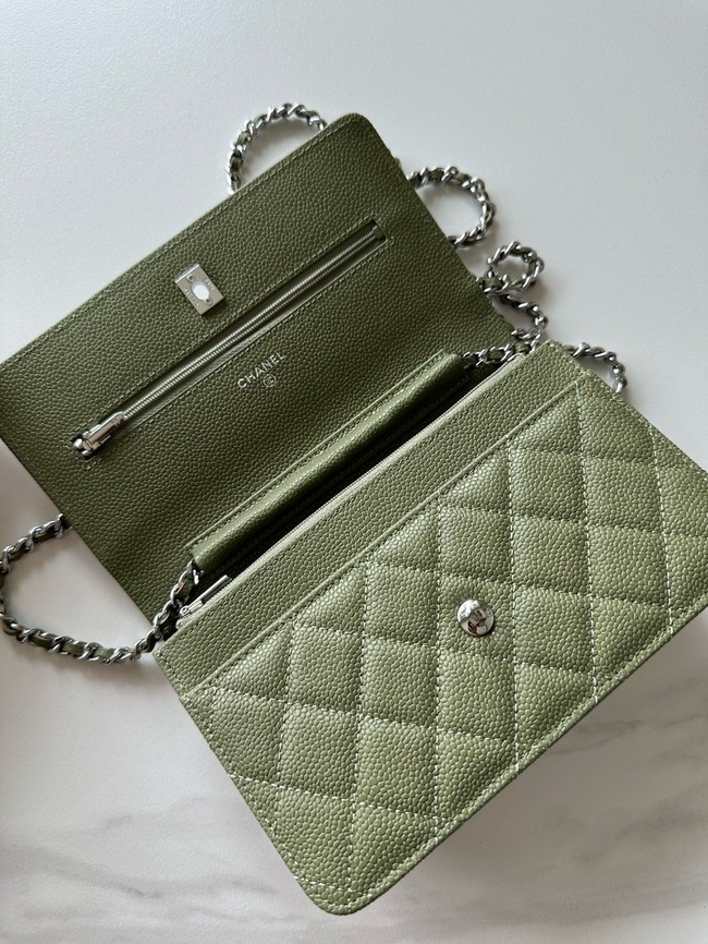 Chanel Classic Wallet On Chain Grained Calfskin AP4241-2