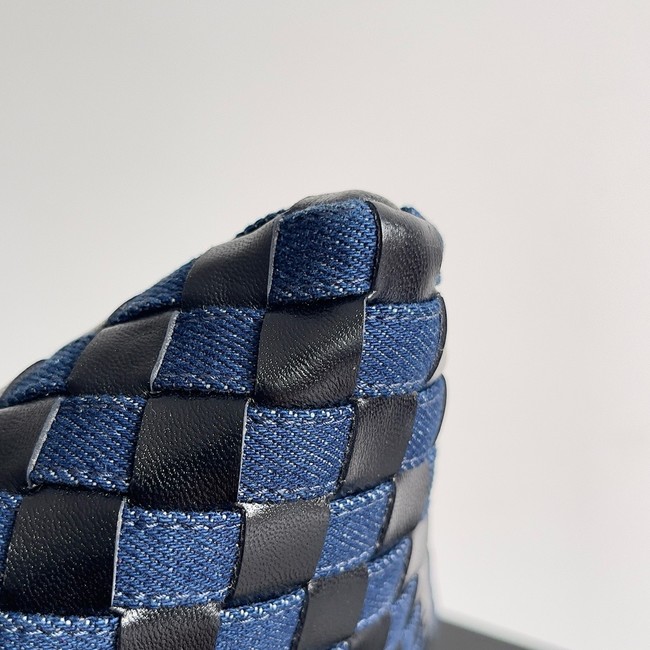 Bottega Veneta Medium Hop intrecciato suede top handle bag 763966 Abyss&indigo