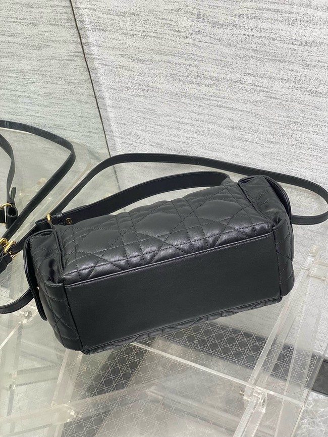 Dior Medium D-Dream Bag Macrocannage Lambskin M6323UU black