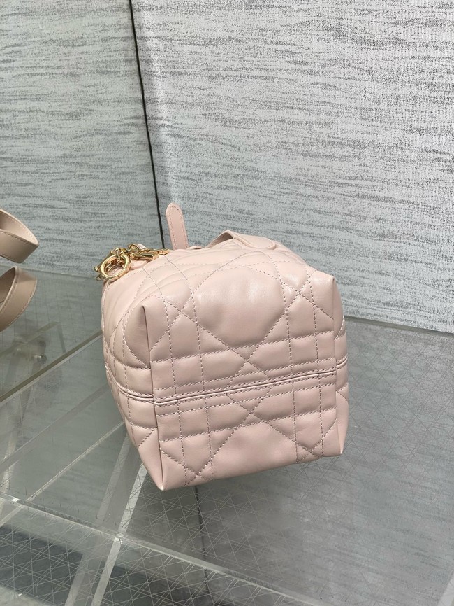 Dior Toujours Vertical Nano Tote Bag Macrocannage Calfskin S6100 pink