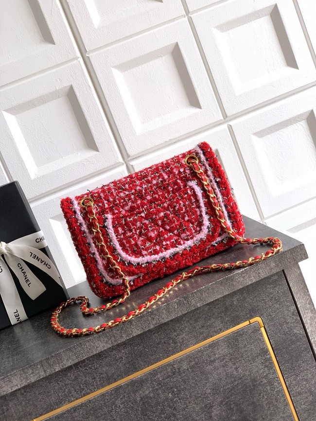 Chanel Small Classic Handbag A01113 red