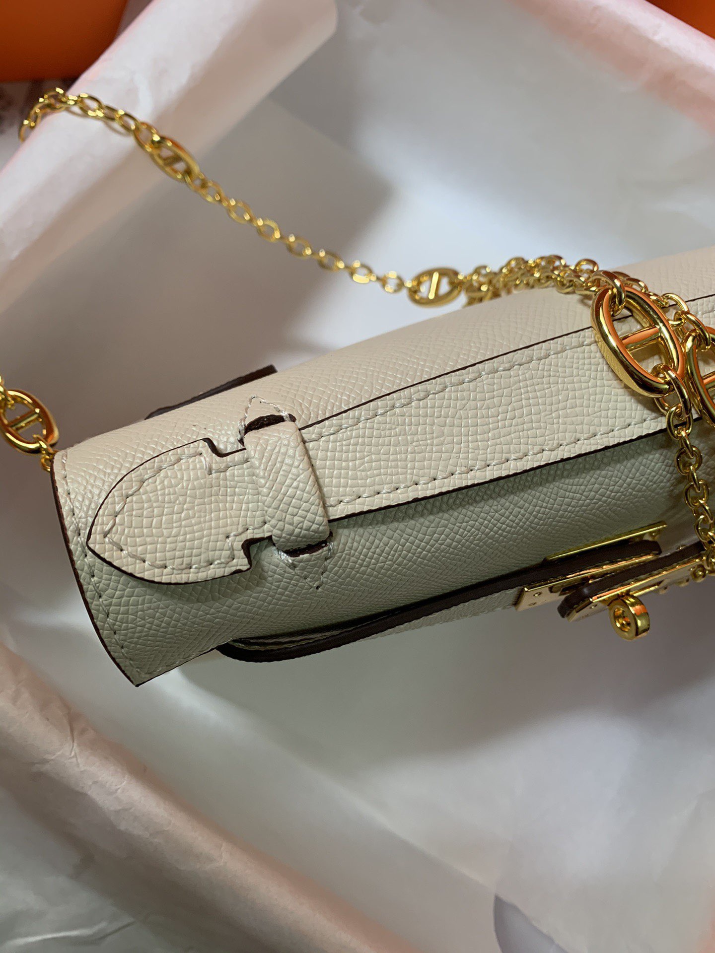 Hermes MINI Kelly 22cm Tote Bag Epsom Leather K22 Cream Hermes MINI Kelly 22cm Tote Bag Epsom Leather K22 Cream