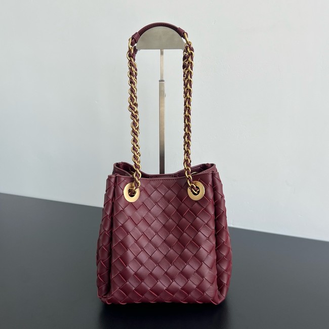 Bottega Veneta Small Parachute Chain 817175 Dark barolo