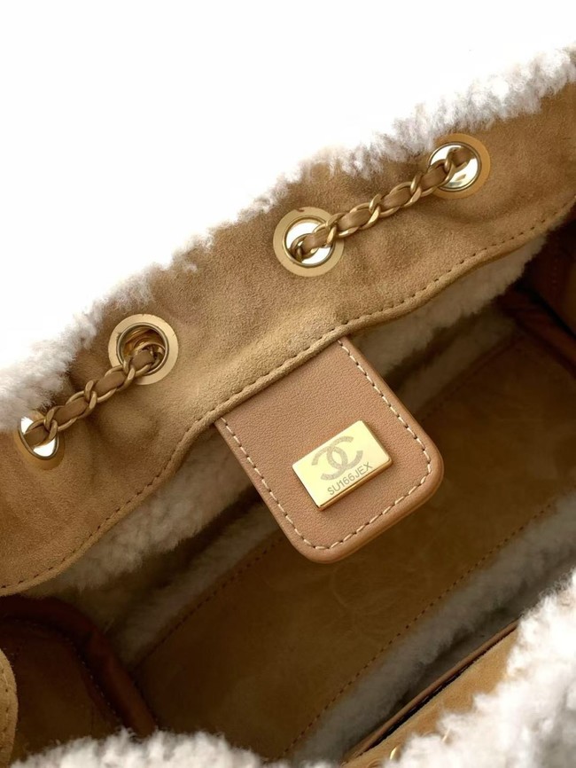 CHANEL 25 Handbag mini AS5631 Suede Calfskin brown