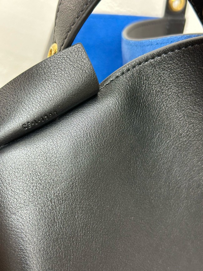 Celine SMALL CUBE BAG IN NATURAL Calfskin 124182 black