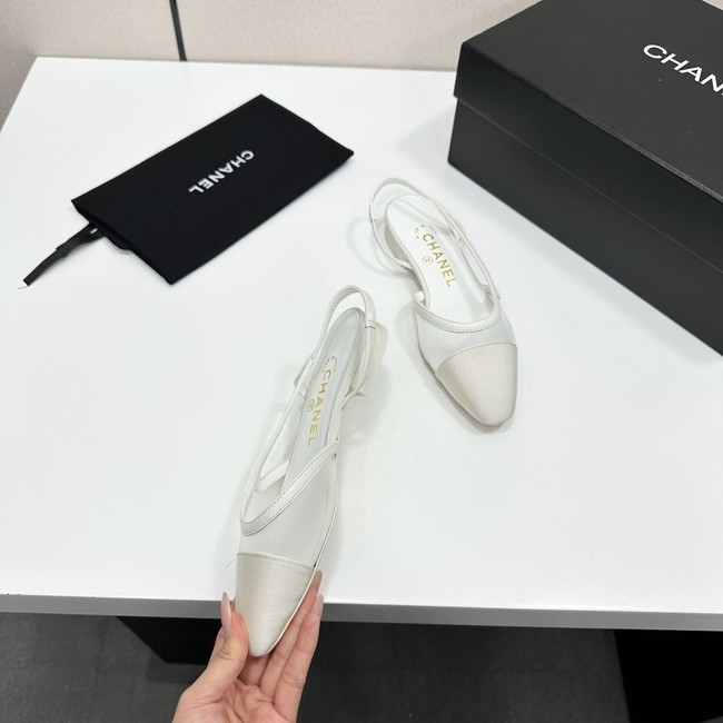 Chanel Slingbacks Mesh & Grosgrain 66938-6