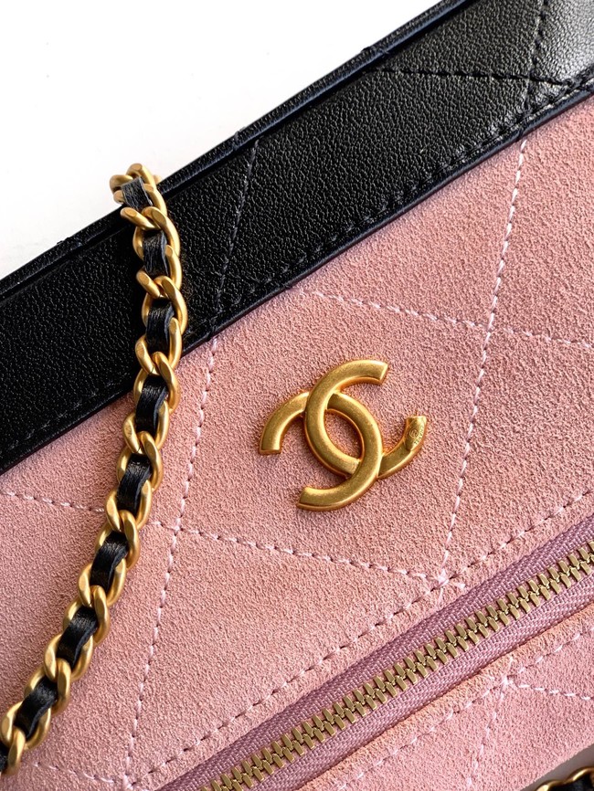 CHANEL Vanity with Chain AP5186 black&pink