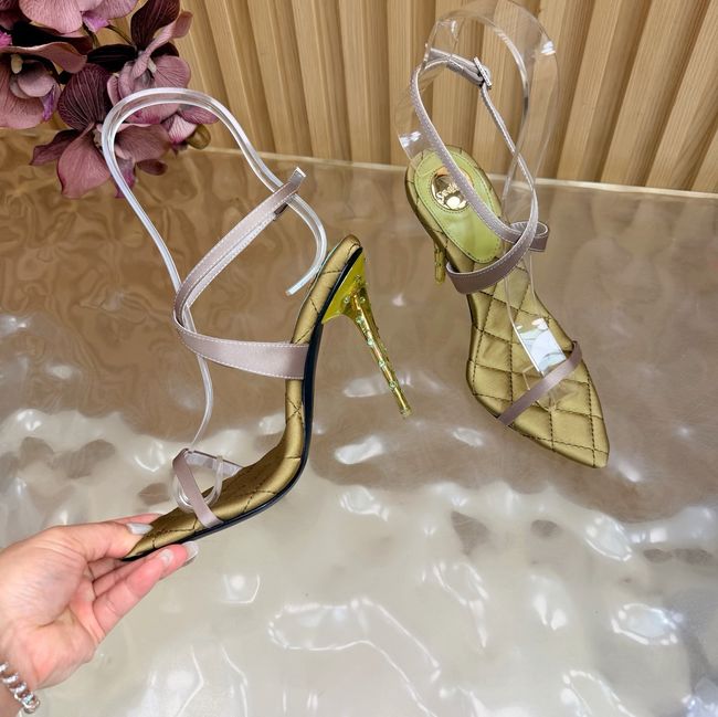 Saint Laurent in satin crepe and rhinestones Heel 10CM 69014-4 Saint Laurent in satin crepe and rhinestones Heel 10CM 69014-4