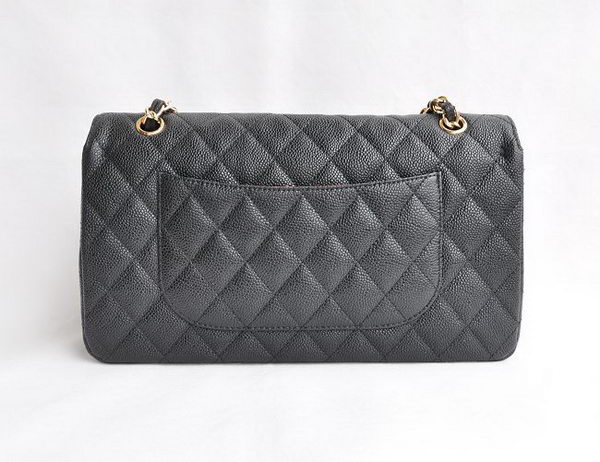 Chanel Classic 2.55 Series Black Caviar Golden Chain Quilted Flap Bag 1113 Chanel Classic 2.55 Series Black Caviar Golden Chain Quilted Flap Bag 1113