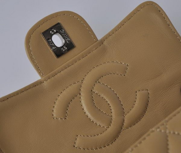Chanel Classic Apricot Lambskin Silver Chain Quilted Flap Bag 1115 Chanel Classic Apricot Lambskin Silver Chain Quilted Flap Bag 1115