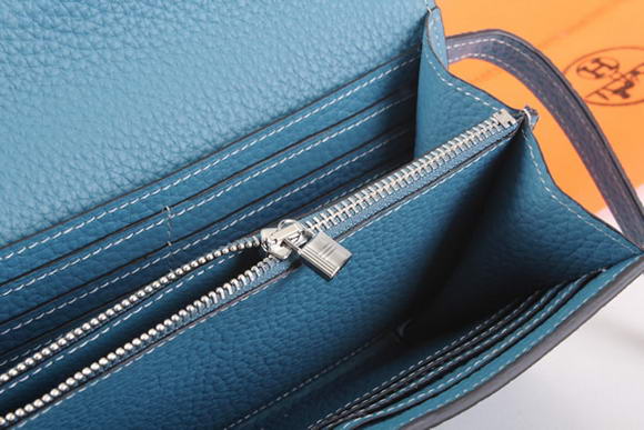 Hermes Kelly Bi-Fold Wallet A708 Blue Hermes Kelly Bi-Fold Wallet A708 Blue